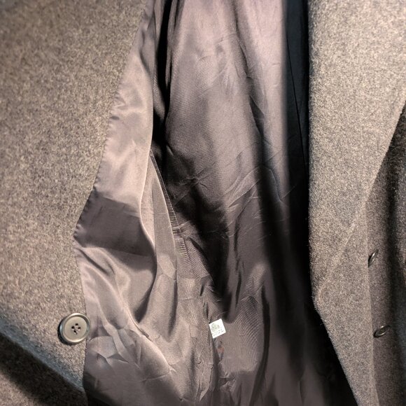 Vintage Jones New York Oversized PURE WOOL Maxi Coat | Charcoal Gray | Size S/M - Picture 7 of 13